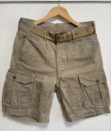 랄프 로렌 Ralph Lauren 숏팬츠 오일드 가공 벨트 포함