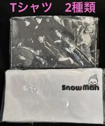 SnowMan 로고 ver. 초상화 티셔츠 Snow World 스노우맨