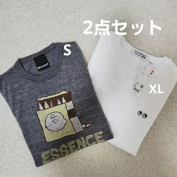 유니클로 x ANYA HINDMARCH 빔즈 티셔츠 피넛 티셔츠