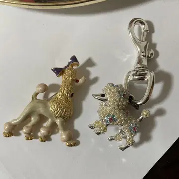 푸들 브로치 백참 2종