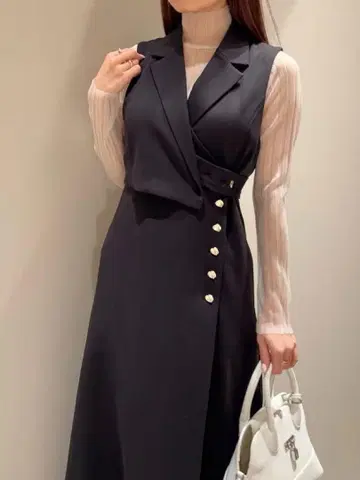 SNIDEL 랩 테일러드 점퍼 스커트