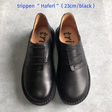 [2, 3회 정도 착용] 트리픈 하프 가죽 신발 23cm 블랙