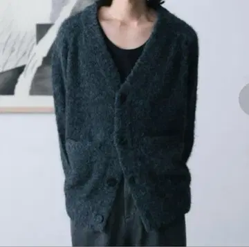 SINNS 샤기 니트 가디건 차콜 L