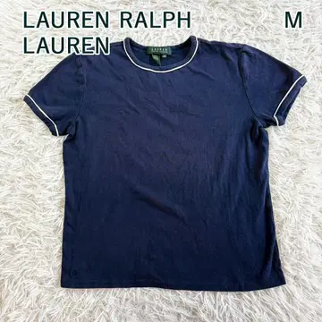 LAUREN RALPH LAUREN 코튼 반팔 라인 티셔츠 크루넥