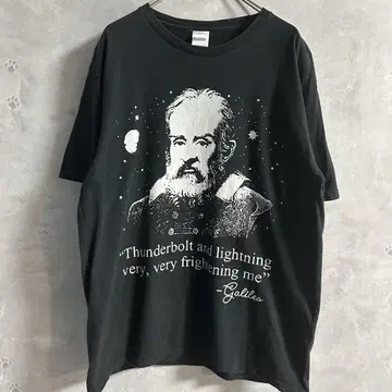 위인 티셔츠 갈릴레오 갈릴레이 반팔 블랙