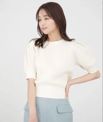 N.Natural Beauty Basic 턱 슬리브 스폰디쉬 니트