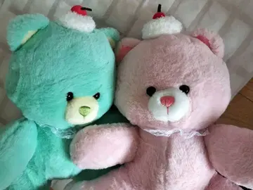 곰 봉제 인형 2개