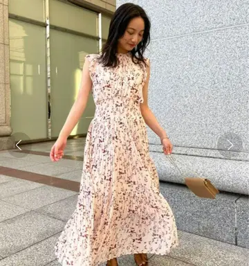 SNIDEL Sustainable 프릴 프린트 원피스