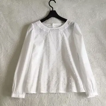 매킨토시 철학 긴팔 블라우스 사이즈 38 화이트