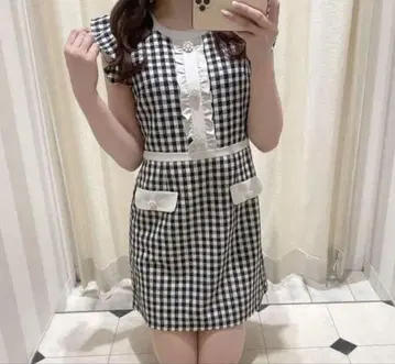 evelyn 깅엄 체크 원피스 에블린