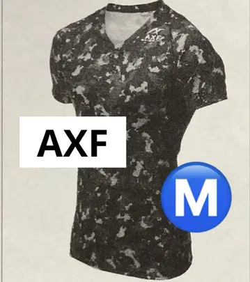 AXF 액세서리 이프믹 카모 무늬 반팔 V넥 티셔츠 M