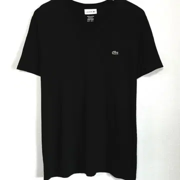 LACOSTE 라코스테 블랙 원포인트 티셔츠 로고 셔츠 블랙