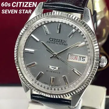 60s CITIZEN SEVEN STAR 오토매틱 풀루티드 베젤 손목시계