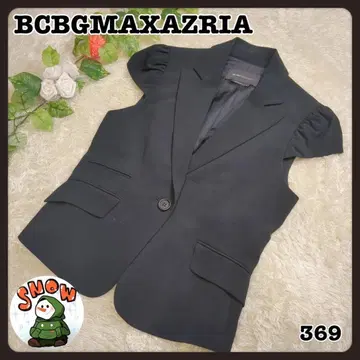 BCBGMAXAZRIA 프릴 슬리브 베스트 베스트 블랙 검정