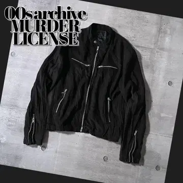 00s 아카이브 MURDER LICENSE 라이더 자켓 y2k