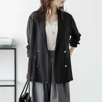 La-gemme 시어 더블 자켓 블랙 프리 사이즈