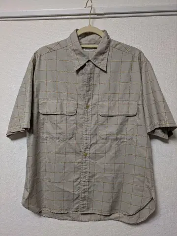 steven alan 반팔 셔츠 M 베이지 체크