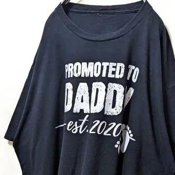 DADDY 영문 로고 티셔츠 블랙 검정 구제 의류