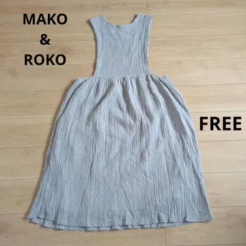 MAKO&ROKO 하프 린넨 살로펫 원피스 라이트 그레이