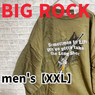 BIG ROCK 코튼 반팔 프린트 티셔츠 [2XL] 카키