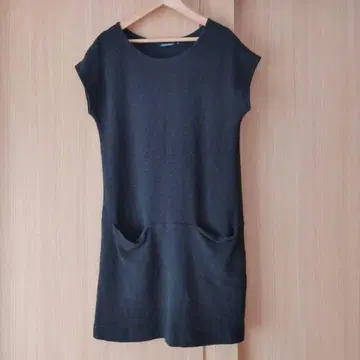 Marimekko 마리메꼬 코튼 울 튜닉 원피스 블랙