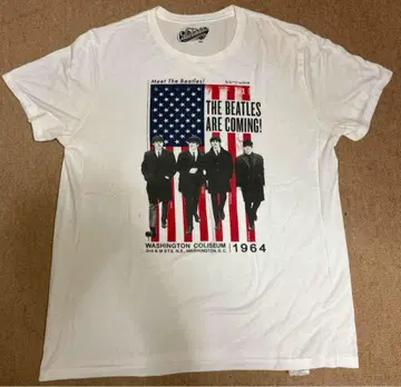 The Beatles 밴딩 티셔츠 화이트 XL