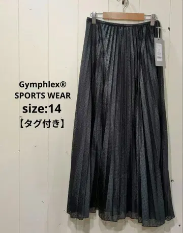 Gymphlex 짐플렉스 [택 포함] 메쉬 플리츠 스커트 블랙