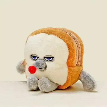 미사용 새상품 빵 도둑 봉제 인형 키체인 키 참 미니 파우치