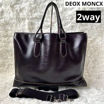 DEUX MONCX 듀몽크스 2way 천연 가죽 백 블랙 A4 수납 가능