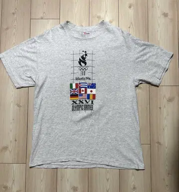 Hanes 티셔츠 90년대 USA제 싱글 스티치 올림픽 국기