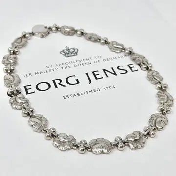 GEORG JENSEN 96A 문 라이트 그레이프 링크 목걸이