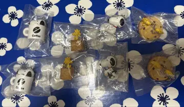 PEANUTS 커피 스탠드 스타일 피규어 마스코트 컴플리트 세트