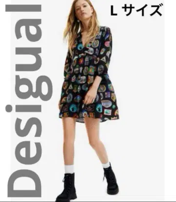 Desigual, 데시구알 미니 원피스 튜닉 L 사이즈 긴팔 블라우스