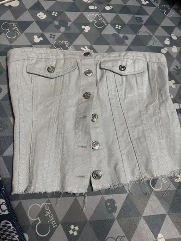 자라 데님 뷔스티에