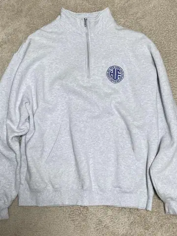 HUF 하프 지퍼 맨투맨 XL 그레이