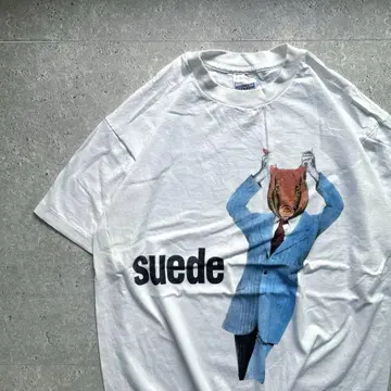 suede 90s 스웨이드 U.K. 투어 티셔츠 L 화이트 무비