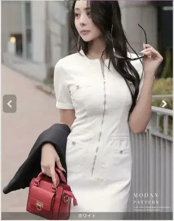 타이트 핏 원피스 화이트