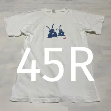 45R 귀여운 토끼 패턴 티셔츠 일본제 유니섹스