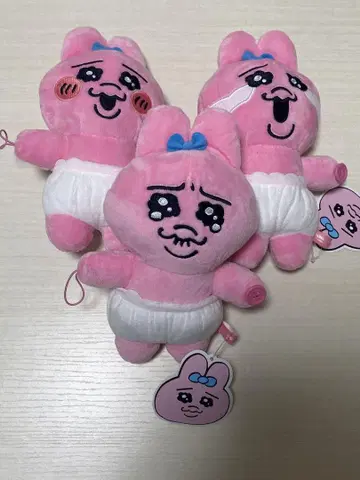 토끼 캐릭터 봉제 인형 3종 세트