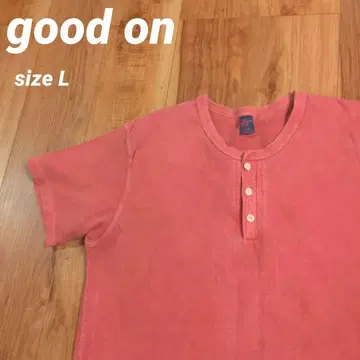 Good On 헨리넥 티셔츠 L 핑크