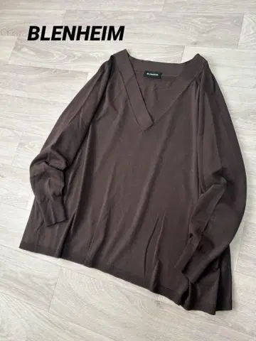 BLENHEIM V넥 와이드 니트 풀오버 S