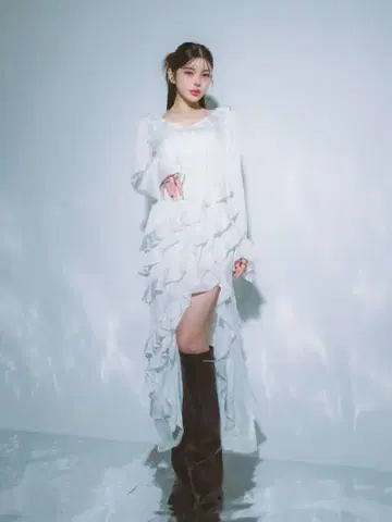 미사용 택 포함 darich 다리치 랜덤 프릴 롱 원피스