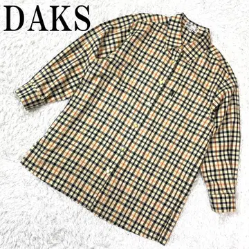DAKS 덕스 튜닉 셔츠 베이지 체크 M B596