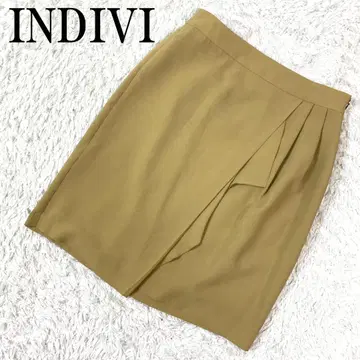 택 포함 INDIVI 인디비 타이트 스커트 베이지 S B604