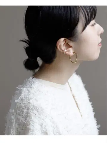 뉘앙스 메탈 귀걸이 [스테인리스] [Ownideal]
