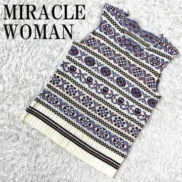 MIRACLE WOMAN 미라클 우먼 슬리브리스 니트 B613