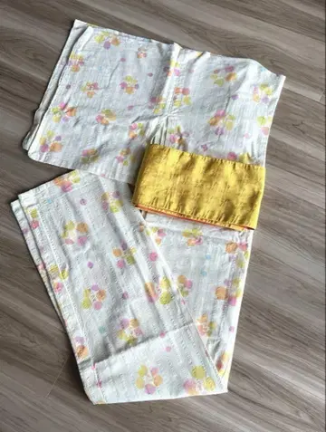 츠모리치사토 파스텔 매실 패턴 유카타