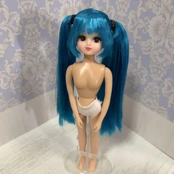 리카짱 하츠네 미쿠 타카라토미 파란색 헤어 트윈 테일
