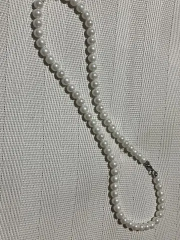화이트 펄 목걸이