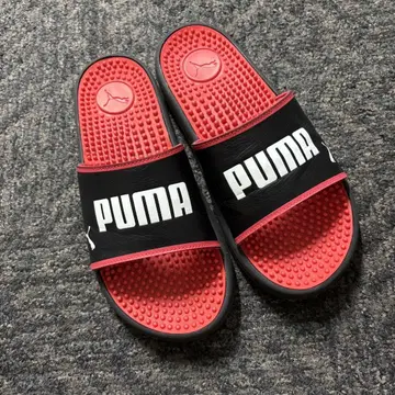 푸마 소프트 라이드 슬라이드 샌들 블랙/레드 26cm